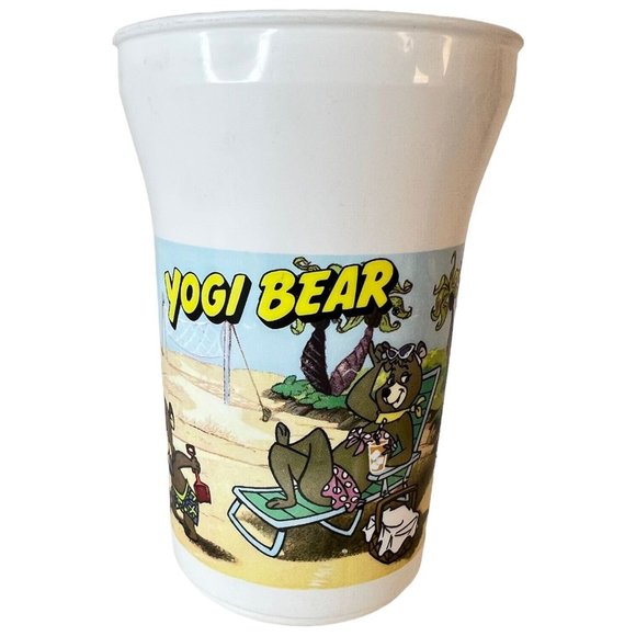 1993 Arbys Yogi Bear Promo Plastic Mug Cup Cindy Boo Boo Ranger Smith Set Of 3 - Picture 11 of 13